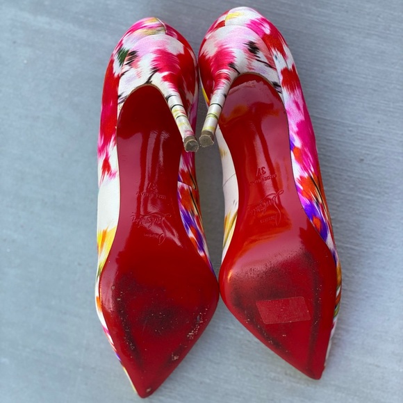 Limited Edition Satin Print Silk Point-Toe Pumps - Picture 7 of 7
